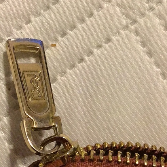 Vintage. YSL Brown Leather Wallet - Picture 2 of 11